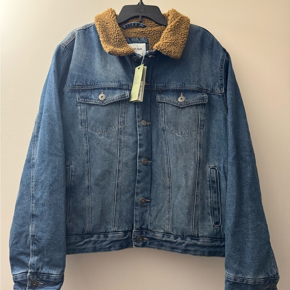 Goodfellow & Co Denim Jacket with Brown Sherpa Lining - Picture 2 of 9